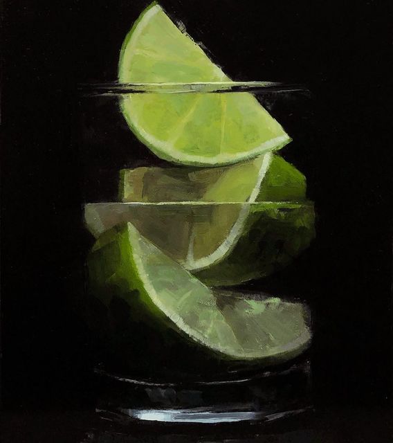 Tom Giesler, ‘Floral 47: lime on lime’, 2021, Painting, Oil on panel, McVarish Gallery