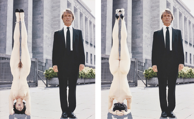 Vanessa Beecroft, ‘Vogue Hommes (Vogue Men), from Double Exposure’, 2001/02, Photography, The complete set of two digital pigment prints in colours, on Hahnemühle photo rag paper, the full sheets., Phillips