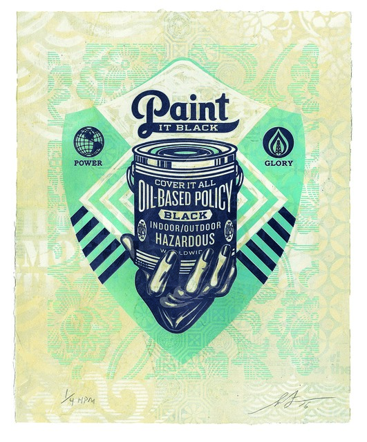 Shepard Fairey (OBEY), ‘Paint It Black (Hand)’, 2016, Underdogs Gallery