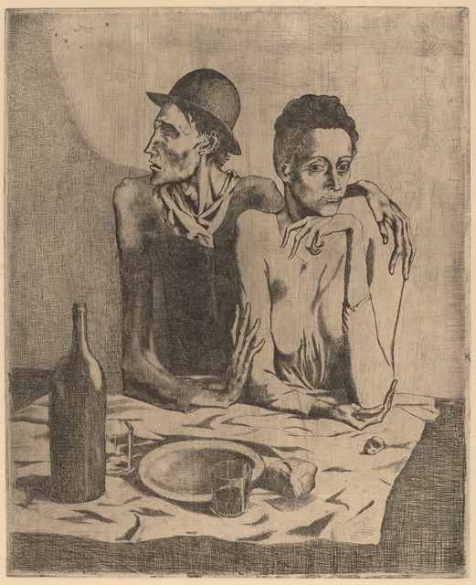 Pablo Picasso, ‘The Frugal Repast (Le repas frugal)’, 1904, Print, Etching (zinc), National Gallery of Art, Washington, D.C.