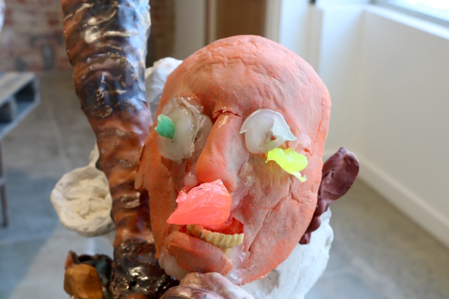 Meghan Smythe, ‘The Barber’, 2018, Sculpture, Ceramic, glaze, raw clay, steel, epoxy, plasticine, resin, rubber, caulking, Mark Moore Fine Art