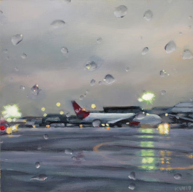Karen Woods, ‘Little Airport ’, 2019, Painting, Oil on wood, George Billis Gallery