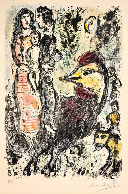 Marc Chagall, ‘Family with Rooster (M.567)’, 1969, Martin Lawrence Galleries