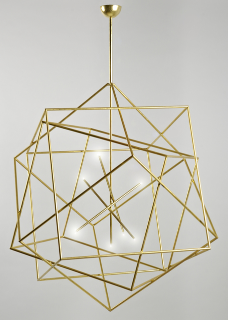 Hubert Le Gall, ‘Polyedres Chandelier’, 2006, Design/Decorative Art, Steel, gold leaf, Twenty First Gallery