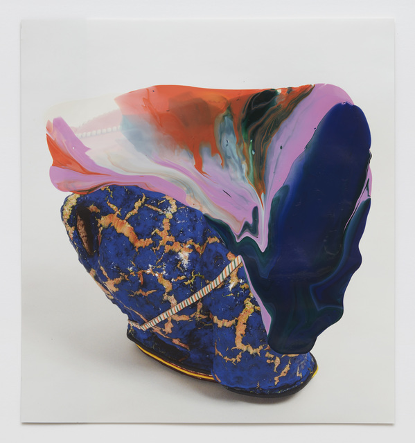 Kathy Butterly, ‘#1’, 2020, Drawing, Collage or other Work on Paper, Nail polish on catalogue paper, Shoshana Wayne Gallery