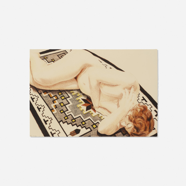 Philip Pearlstein, ‘Model on Grey Patterned Rug II’, 1974, Rago/Wright