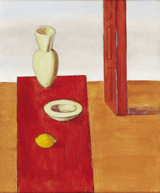 Paul Kallos, ‘Surrealist Still Life’, 1948, Painting, Oil on wood, Kalman Maklary Fine Arts