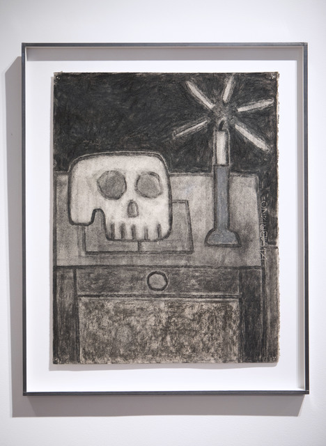 William Wright, ‘Still Life with Candle, Skull and Book’, 2020, Drawing, Collage or other Work on Paper, Charcoal and pastel on paper, Galerie Ariane C-Y