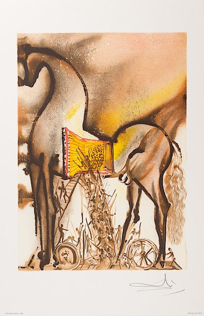 Salvador Dalí, ‘Cheval de Troie (Trojan Horse)’, 1983, Print, Lithograph on Vélin d'Arches Paper, Art Lithographies