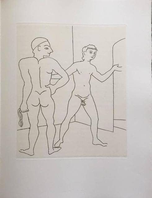 André Derain, ‘Erotic Male Nude - Etching from Le Satyricon’, 20th Century, Lions Gallery