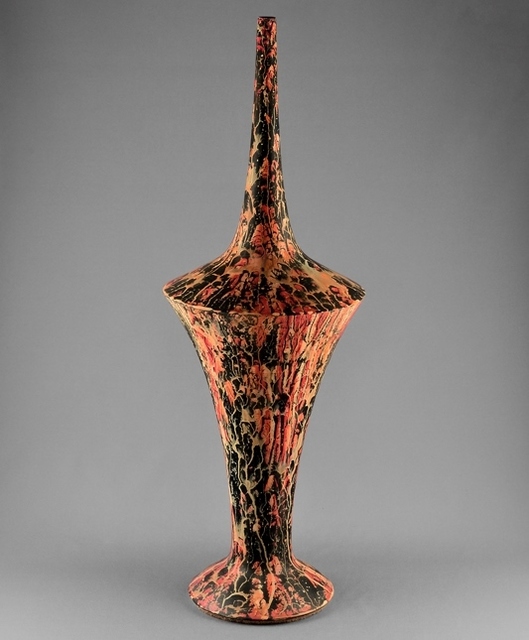 Tommy Zen, ‘Floral Matte Contoured Neoclassical Flute’, 2020, Sculpture, Ceramic, Thompson Landry Gallery