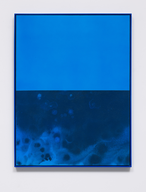 Sayre Gomez, ‘Untitled Painting in Cerulean’, 2014, Painting, Acrylic on canvas over panel in artists frame, Creative Art Partners