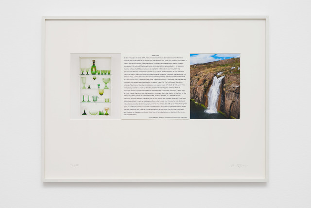 Hreinn Fridfinnsson, ‘Green Glass’, 2020, Mixed Media, Framed photographs and text, Galerie Nordenhake