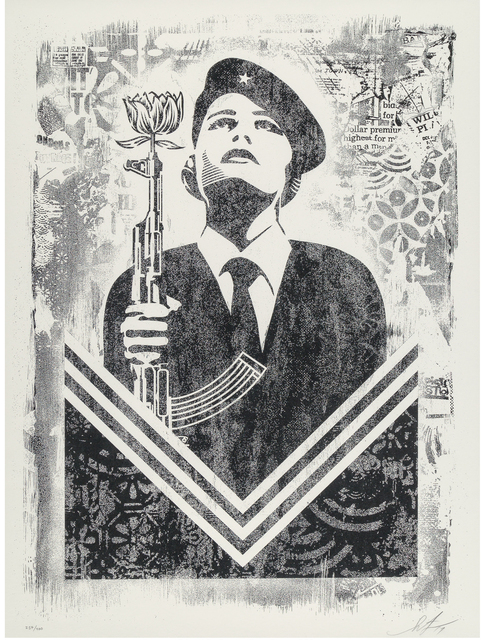 Shepard Fairey (OBEY), ‘Damaged Stencil Series: Peace Guard 2’, 2017, Taglialatella Galleries