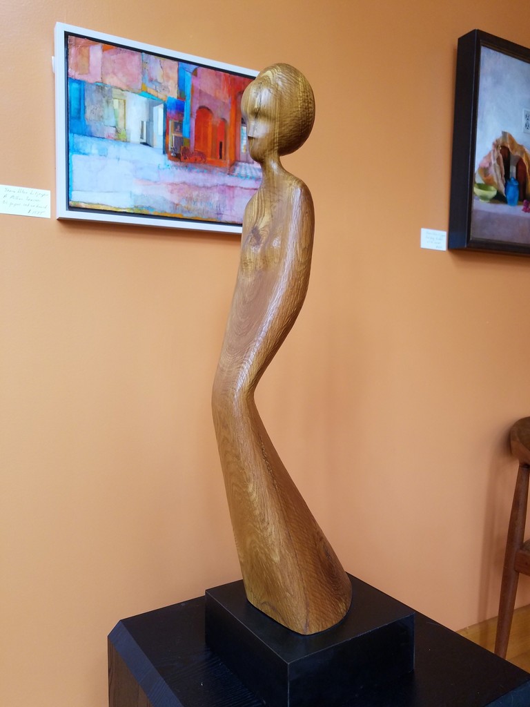 Hostetler chestnut sculpture, Quiet Woman and Sherre Wilson Liljegren's A Million Reasons Hostetler chestnut sculpture, Quiet Woman and Sherre Wilson Liljegren's A Million Reasons