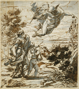 Giovanni Battista Gaulli, called Baciccio, ‘Mercury Leading Geography’, 1689, Blanton Museum of Art