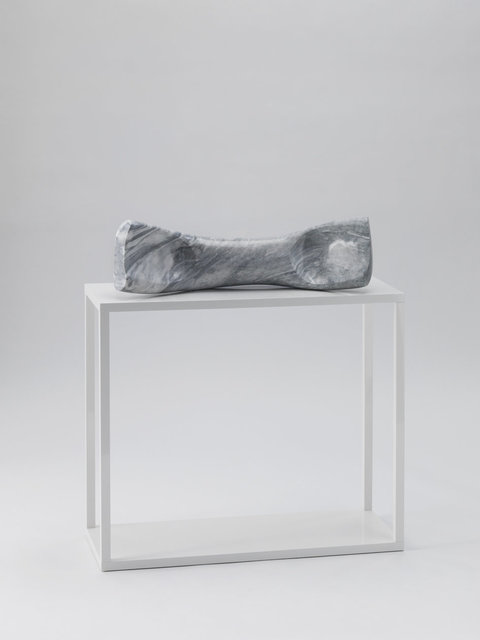 Claudia Comte, ‘Marble Squeezed Tubes 6’, 2016, Sculpture, Bardiglio marble, polished, vein cut, car lacquered plinth, KÖNIG GALERIE