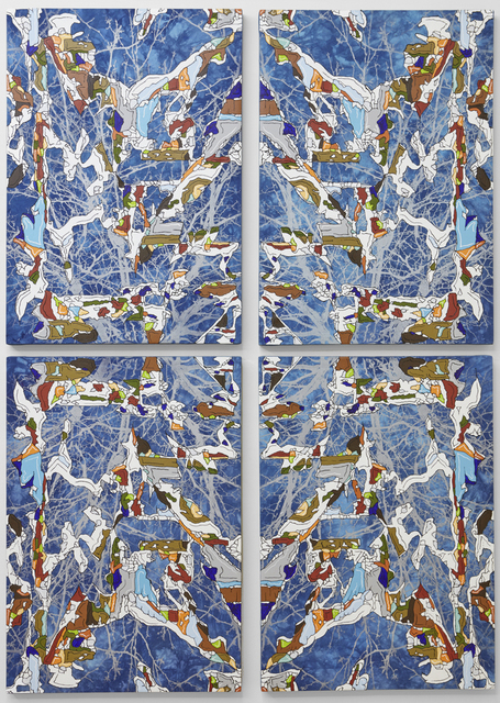J Ivcevich, ‘Untitled (Silver Tree Mandala)’, 2018, Painting, Mixed media on canvas, Garvey | Simon