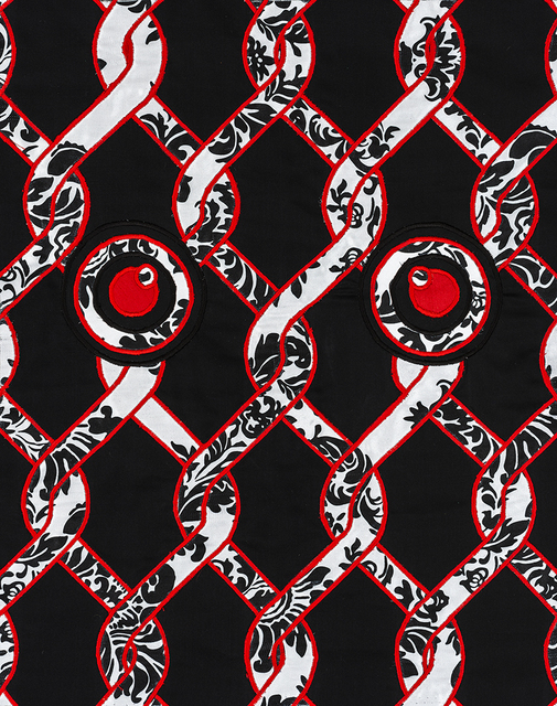 Ben Venom, ‘Fenced In’, 2019, Textile Arts, Embroidery with silk, Hashimoto Contemporary
