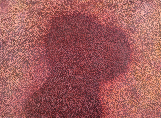 Padloo Samayualie, ‘Bloody Tide, Bloody Rocks’, 2020, Drawing, Collage or other Work on Paper, Coloured Pencil, Ink on Paper, Madrona Gallery