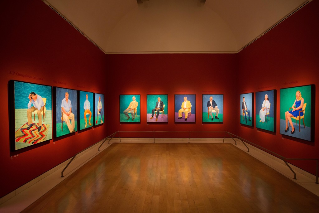 Installation view of David Hockney RA: 82 Portraits and 1 Still-life © David Parry/ Royal Academy of Arts Installation view of David Hockney RA: 82 Portraits and 1 Still-life © David Parry/ Royal Academy of Arts