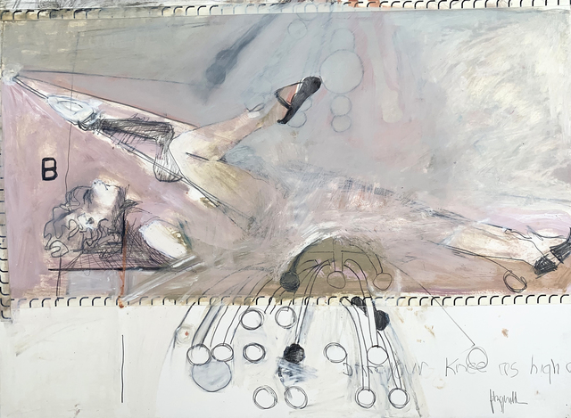 Dorothy Fitzgerald, ‘Bring Your Knees Up High’, 2018, Painting, Mixed media on paper, Resource Art