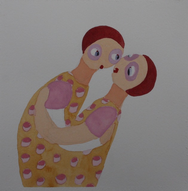 Kirsa Andreasen, ‘Blue Ocre Rose_12’, 2020, Painting, Aquarelle, Micheko Galerie