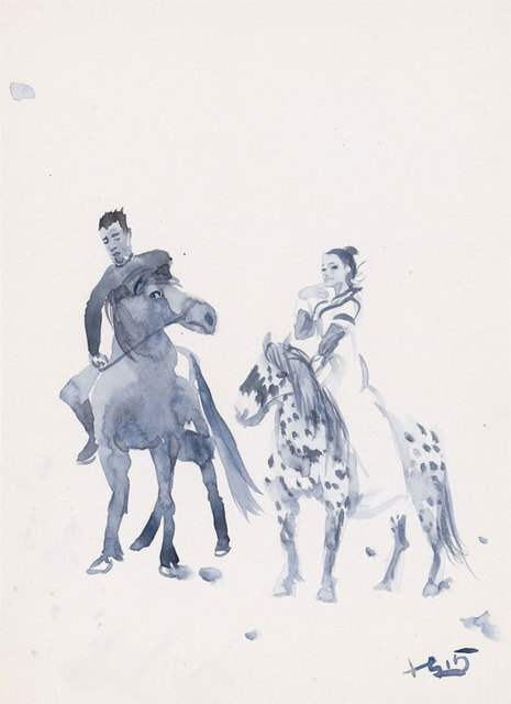 Liu Xiaodong, ‘Blue 12’, 2015, Drawing, Collage or other Work on Paper, Acrylic on Paper, Faurschou Foundation