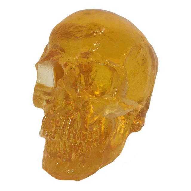 Sam Tufnell, ‘Amber Skull’, 2018, Sculpture, Resin and lighted pedestal, Marcel Katz Art