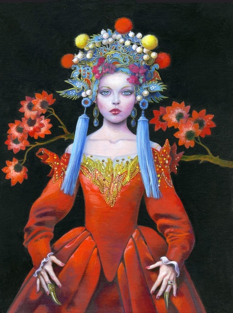 Titti Garelli, ‘China Red Queen’, 2019, Painting, Acrylic on canvas, Saphira & Ventura Gallery
