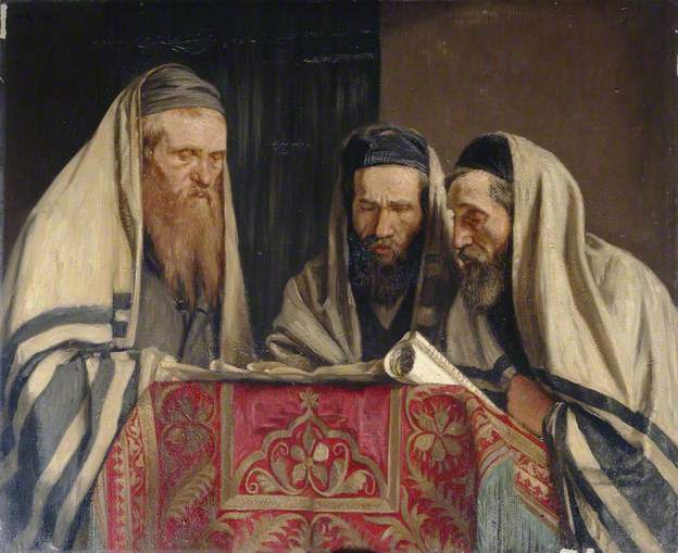 William Rothenstein, ‘Reading the Book of Esther’, 1907, Painting, Oil on canvas, Ben Uri Gallery and Museum