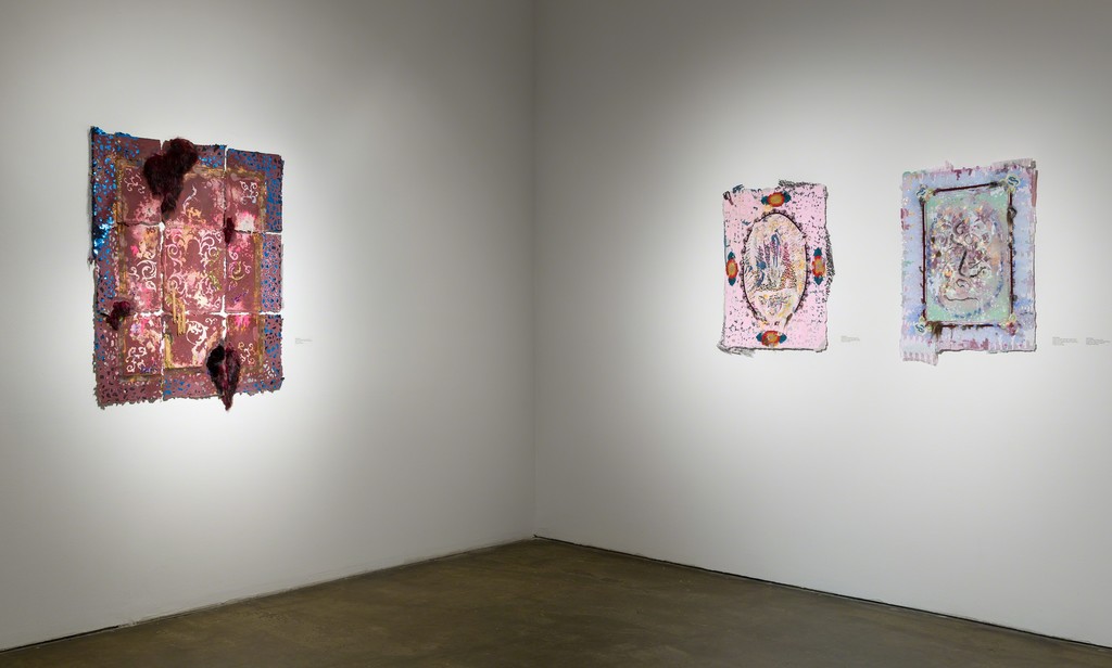 Installation views of Lina Puerta, Tapestries, 2018.
Image courtesy of Smack Mellon. Photos by Etienne Frossard. Installation views of Lina Puerta, Tapestries, 2018.
Image courtesy of Smack Mellon. Photos by Etienne Frossard.