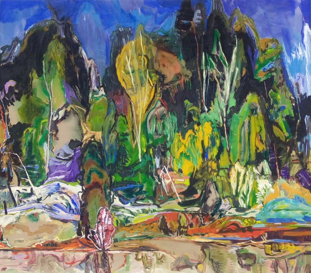 David Alexander, ‘Fall Wall From Shore’, 2019, Painting, Acrylic on Canvas, Bau-Xi Gallery