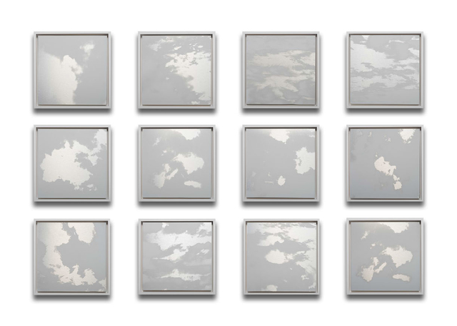 Miya Ando, ‘12 Months Clouds Grid’, 2020, Painting, Ink on aluminum composite, Sundaram Tagore Gallery
