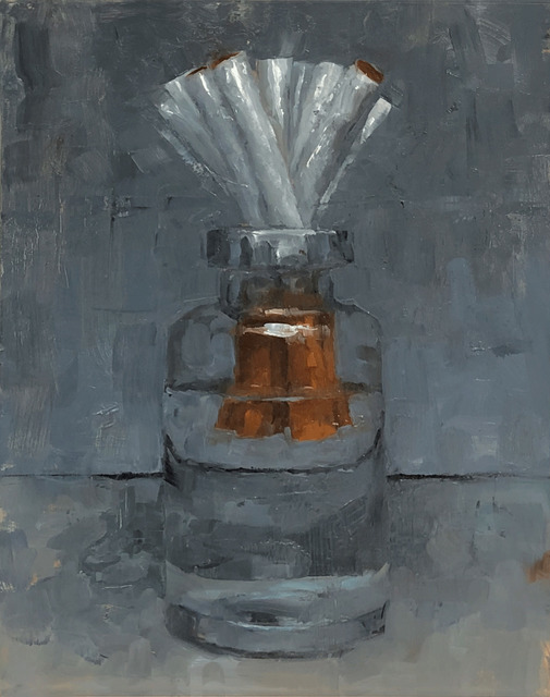 Tom Giesler, ‘Floral 8: cigarette bloom’, 2020, Painting, Oil on panel, McVarish Gallery