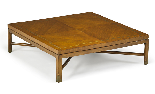 Tommi Parzinger, ‘Tommi Parzinger Coffee Table’, 1960s, Textile Arts, Large mahogany coffee table with pull-out tops and inlaid aluminum, New York, Rago/Wright