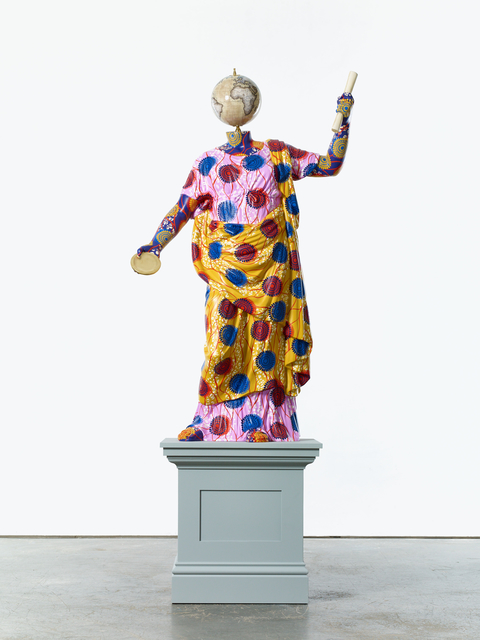 Yinka Shonibare CBE, ‘Clementia’, 2018, Sculpture, Fibreglass sculpture, hand-painted with Batik pattern, and steelbase plate or plinth, Goodman Gallery