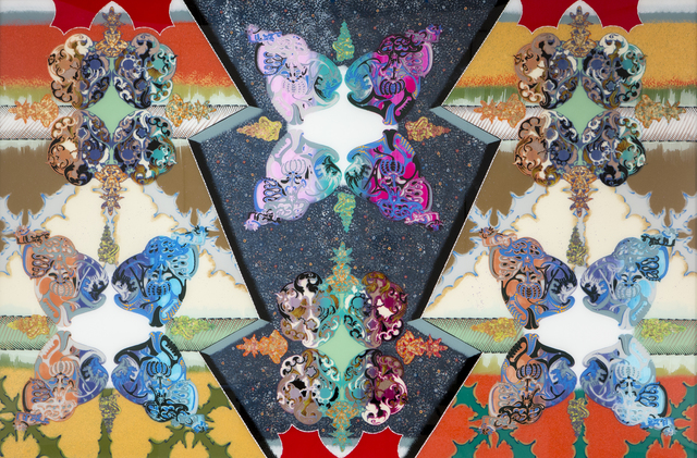 Tara Austin, ‘Dusty Turquoise Waters’, 2017, Painting, Acrylic and gold leaf on plexiglass, Joseph Nease Gallery