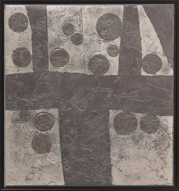 George Dunbar, ‘Bonfouca No. 37’, 2014, Painting, Black clay with Asian and palladium leaf, Callan Contemporary