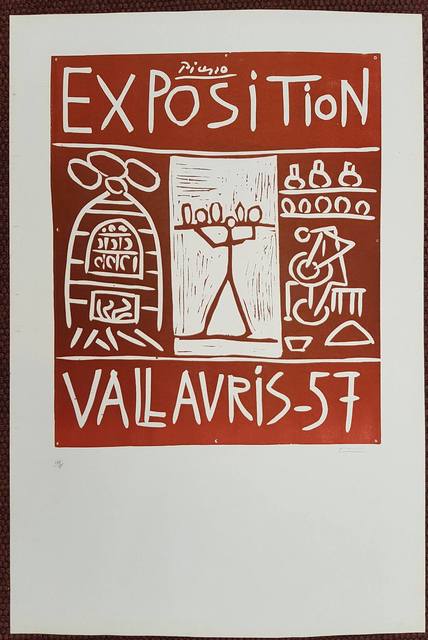 Pablo Picasso, ‘Hand signed Linocut - Exposition Vallauris 1957’, 1957, Hidden