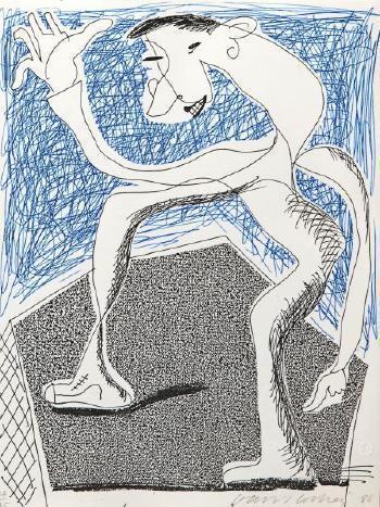 David Hockney - Waving, April