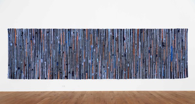 Michael Sailstorfer, ‘Teppich Zürich 1 (Rug Zurich 1)’, 2017, Mixed Media, Rug made of police uniforms, Grieder Contemporary