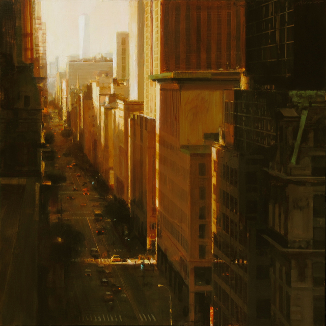 Ben Aronson, ‘Sunrise Over Fifth’, 2018, Painting, Oil on panel, Jenkins Johnson Gallery