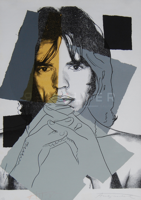 Andy Warhol, ‘Mick Jagger (FS II.147)’, 1975, Print, Screenprint on Arches Aquarelle (rough) paper., Revolver Gallery
