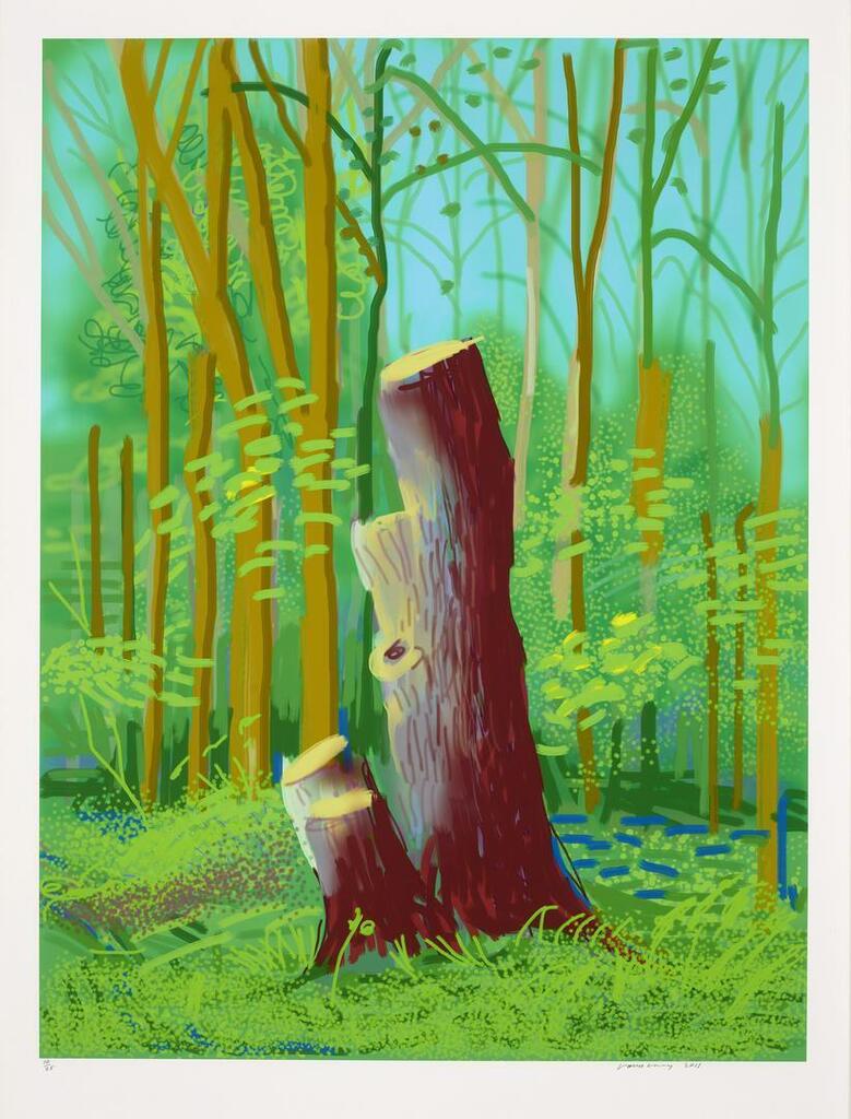 David Hockney - The Arrival of Spring in Woldgate, East Yorkshire in 2011 (twenty eleven) - 24 April 2011