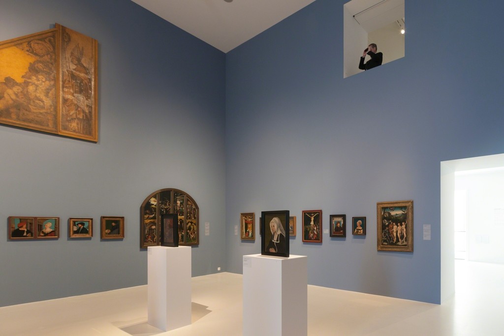 Installation view of "Holbein. Cranach. Grünewald: Masterpieces from the Kunstmuseum Basel"
Photo credit: Kunstmuseum Basel, Julian Salinas Installation view of "Holbein. Cranach. Grünewald: Masterpieces from the Kunstmuseum Basel"
Photo credit: Kunstmuseum Basel, Julian Salinas
