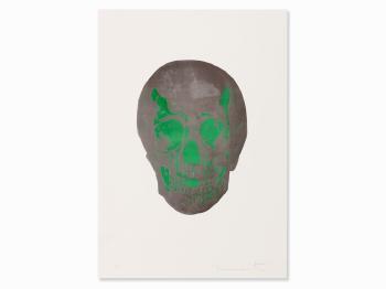 Damien Hirst - The Dead/Gunmetal Lime Green Skull