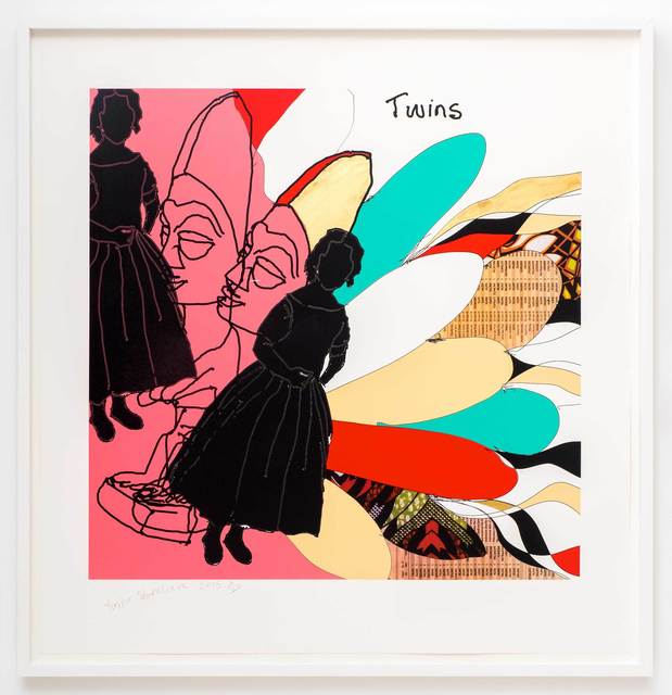 Yinka Shonibare CBE, ‘Twins III’, 2015, Print, Four colour silkscreen print with gold leaf on Somerset, Stephen Friedman Gallery