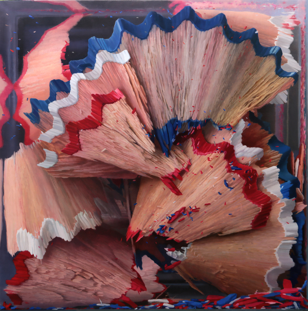 Javier Banegas, ‘Shavings Red, Blue and White’, 2018, Plus One Gallery