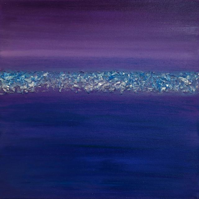 Arica Hilton, ‘Color of Sound - Violet’, 2020, Mixed Media, Oil on Canvas with Recycled Plastic, Hilton Asmus